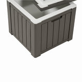 Lada depozitare pentru terasa/gradina din HDPE KLUGMEISTER KJF3146, 42x42x40.1 cm, volum 37 litri, culoare gri