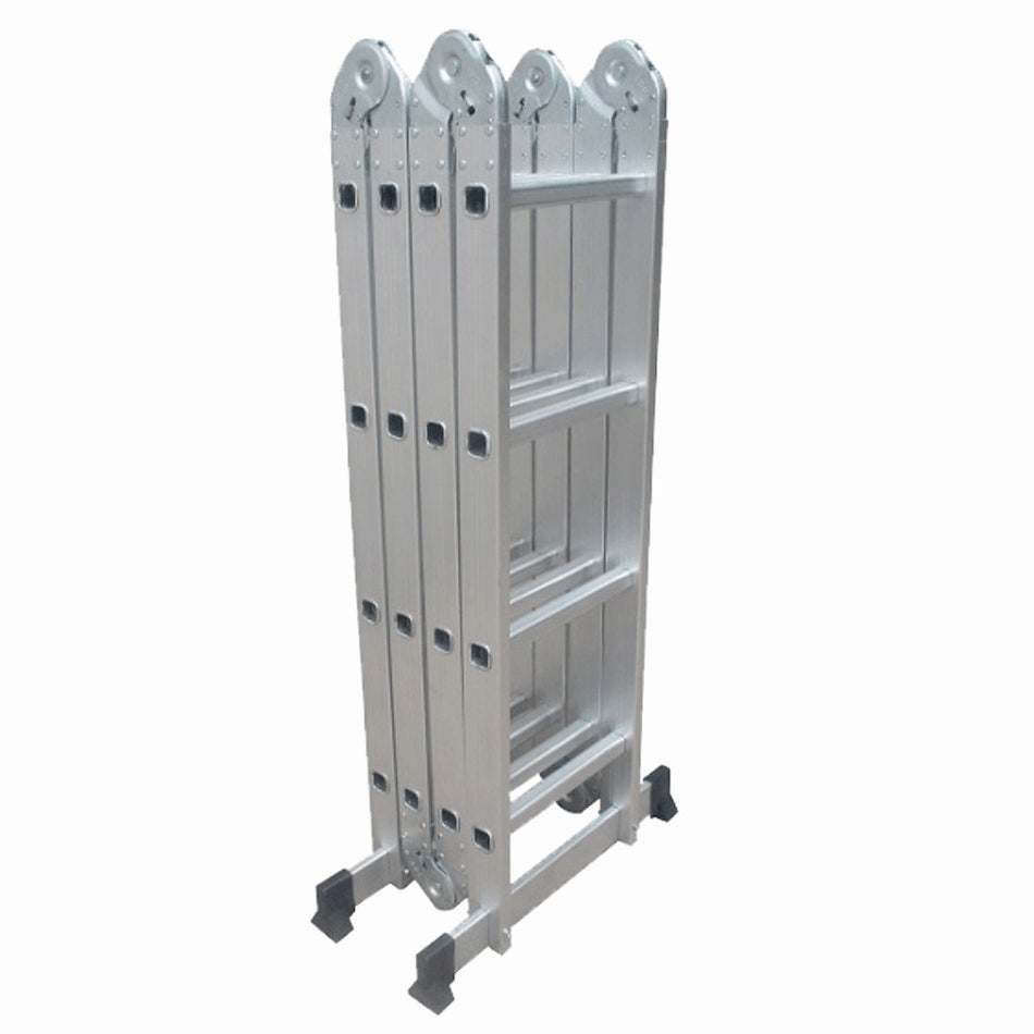 Scara multifunctionala din aluminiu cu balama zep TOOLS JL-201-4X4, 4.7 metri, 4x4 trepte, greutate maxima 150 kg