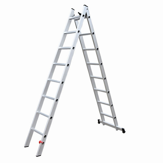 Scara combinata din aluminiu zep TOOLS JL-206-2X9, 4.3 metri, 2x9 trepte, greutate maxima 150 kg