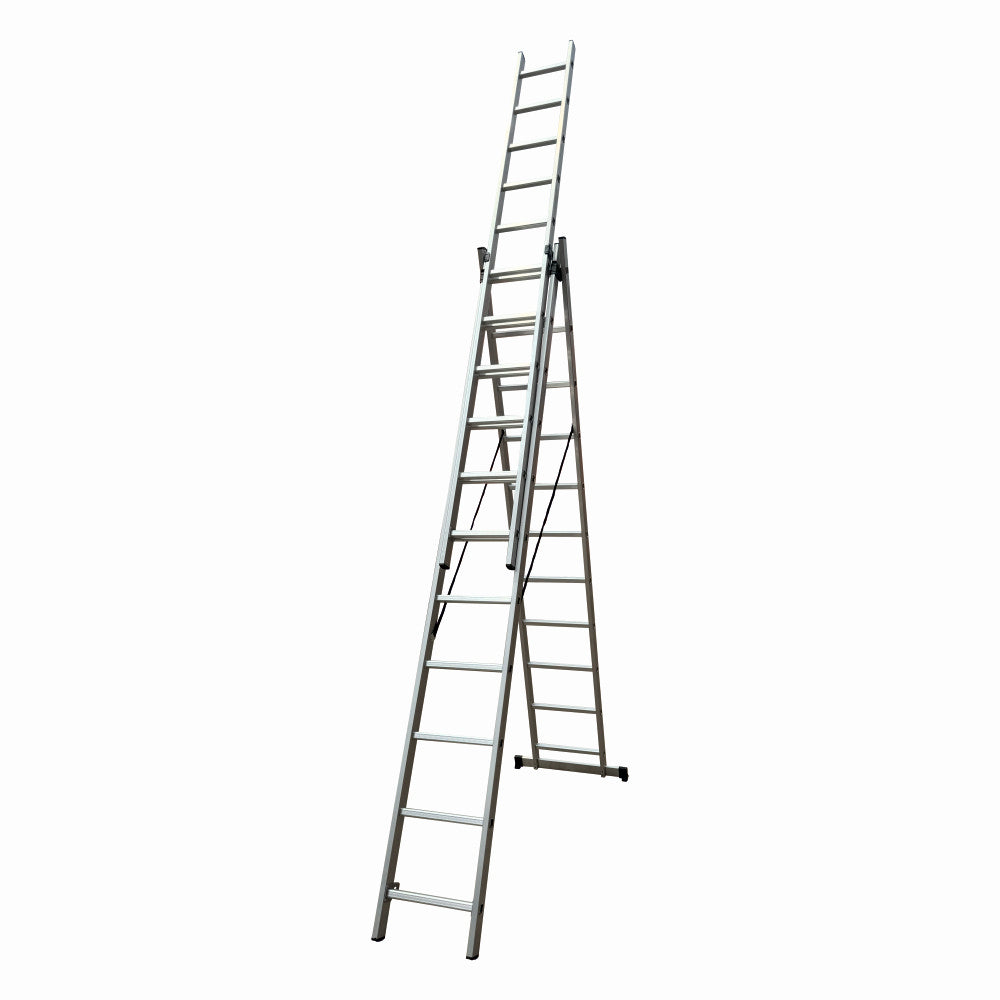 Scara combinata din aluminiu ZEP TOOLS JL-207-3X11, 7.6 metri, 3x11 trepte, greutate maxima 150 kg