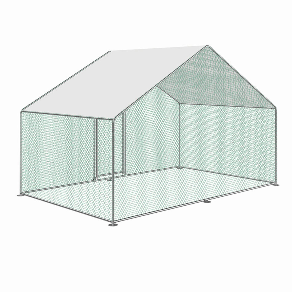 Tarc exterior pasari 6 m², 200x300x195 cm, otel galvanizat, plasa 0.7 mm, acoperis impermeabil