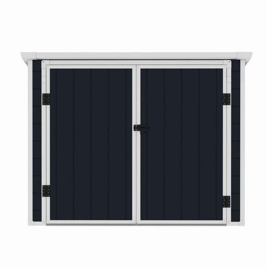 Casuta de gradina ZEP Colin-A, 199x90x149 cm, panel plastic 12 mm cu ranforsare metal, baza inclusa, incuiere cu lacat