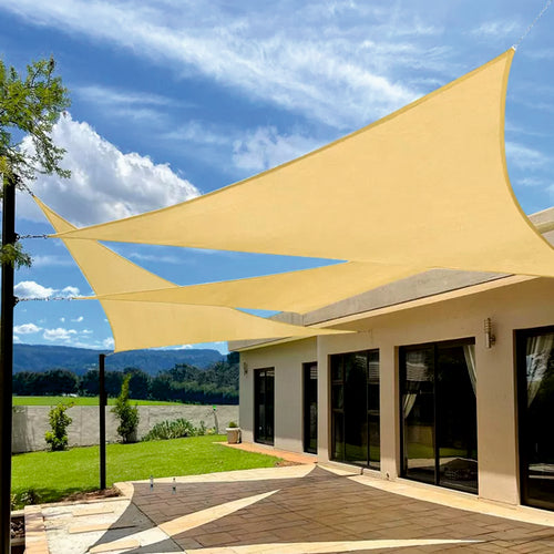 Umbrar / prelata soare triunghi ZEP, PE, 3.6 x 3.6 x 3.6 m, 180 g/mp, bej, protectie UV