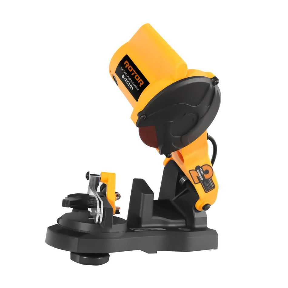 Aparat de ascuțit lanț ROTOR R-7C101, 85 W, 5500 rot/min, disc abraziv ø104 mm