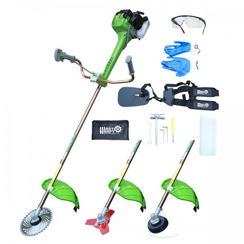 Motocoasa Master Kraft MK-6300, 6.3 CP, motor 2 timpi, latime taiere 415 mm, kit accesorii complet