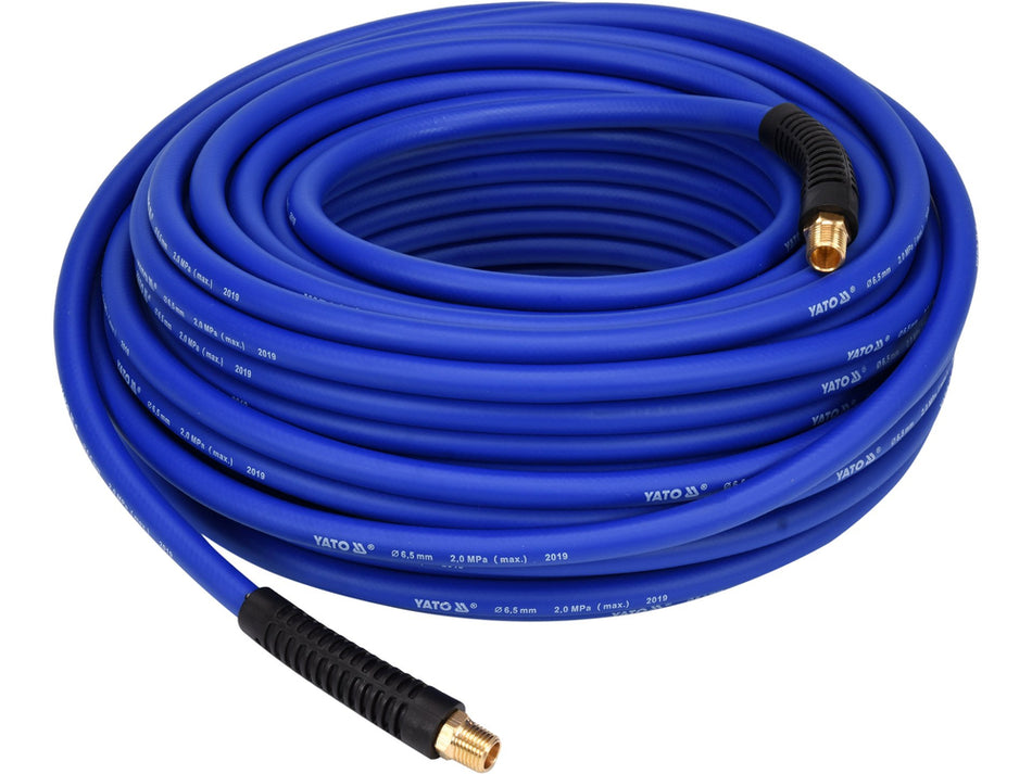 Furtun hibrid aer comprimat 1/4", 30 m, flexibil si rezistent, cuple rapide incluse