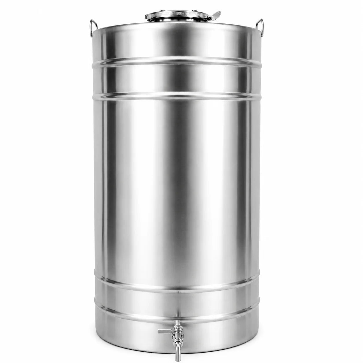 Butoi INOX 150L, AISI 304, capac clamp, robinet INOX
