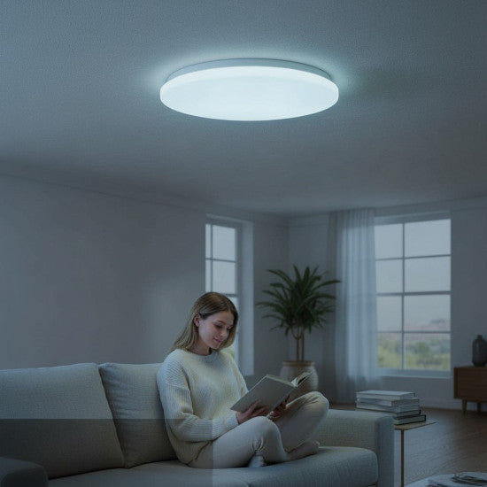 Plafoniera LED Milky, 24W, Ø380x100mm, 6500K, lumina rece