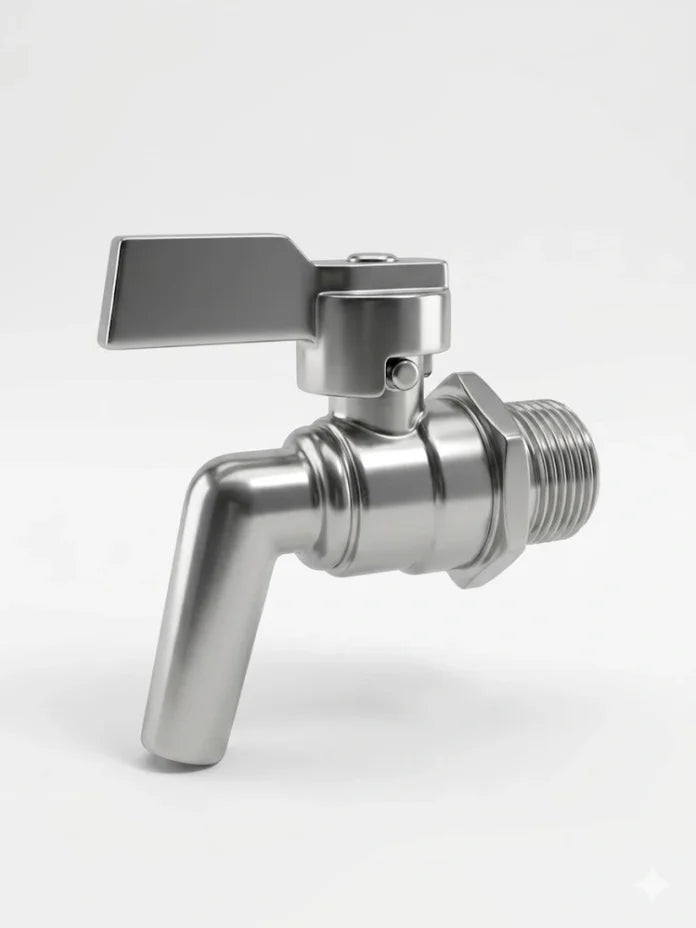 Butoi INOX 150L, AISI 304, capac clamp, robinet INOX