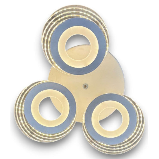 Lustra LED Cercuri 70W, 3 Brate, 470x85 mm, 3 Culori, IR