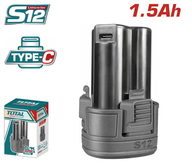 Acumulator TOTAL 12V 1.5Ah Li-Ion, USB-C, compatibil gama S12