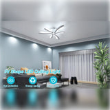 Lustra LED 40W, 6 Brate, Telecomanda IR, 3 Culori, 610 mm