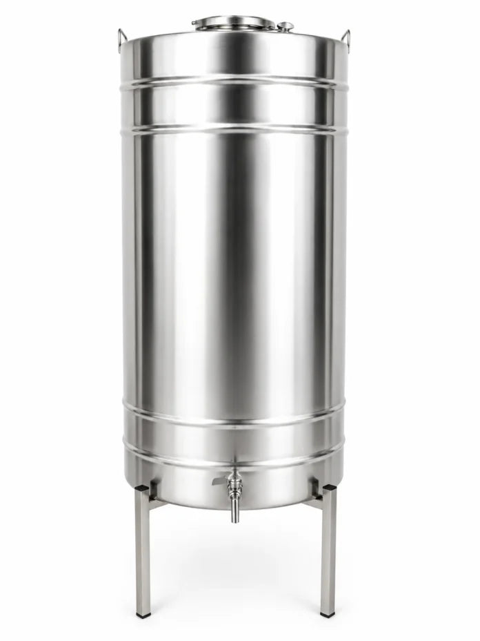 Butoi INOX 150L, AISI 304, capac clamp, robinet INOX