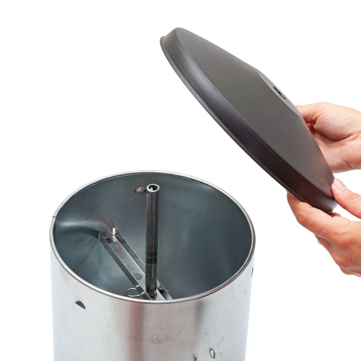 Hranitoare metal galvanizat 22 litri pentru pasari adulte