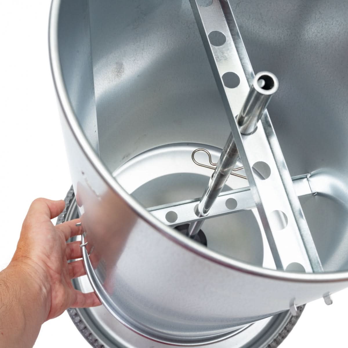 Hranitoare metal galvanizat 22 litri pentru pasari adulte