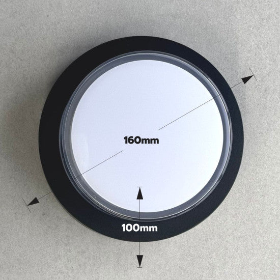 Aplica LED exterior, 12W, 1080 lm, Ø160x100 mm