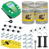 Pachet gard electric complet 5000m 7.2 Joule pentru animale salbatice fir izolatori maner poarta conectori
