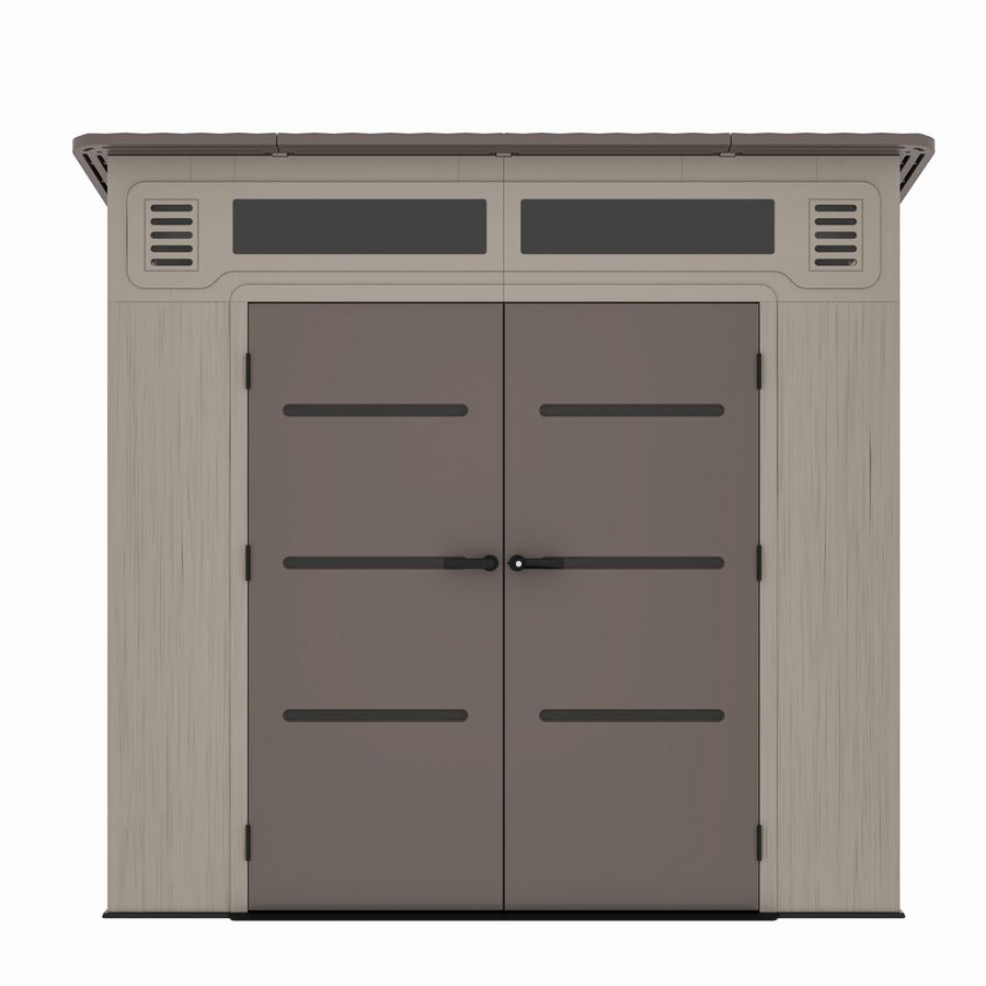 Casuta gradina HDPE 254x254x230 cm Zep HUME A cu podea rafturi cadou