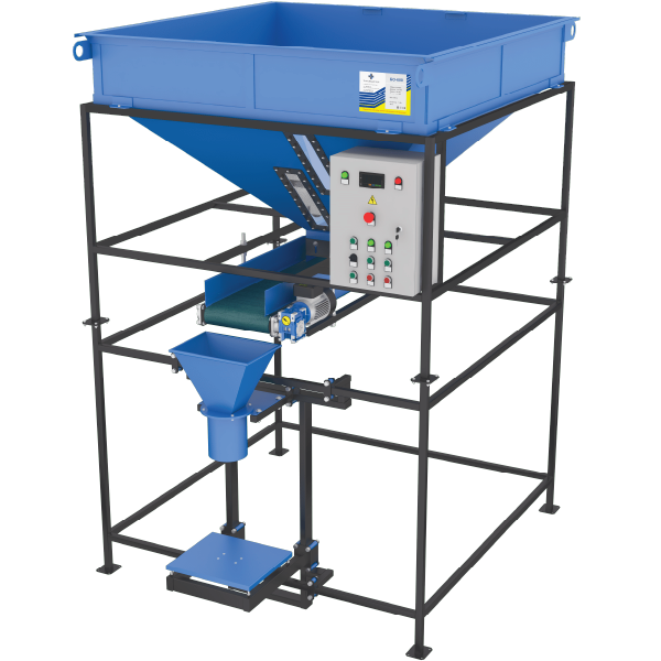 Dozator cu cantar FS-1000 industrial, buncar 1000 L, 0.15–50 kg, precizie ridicata