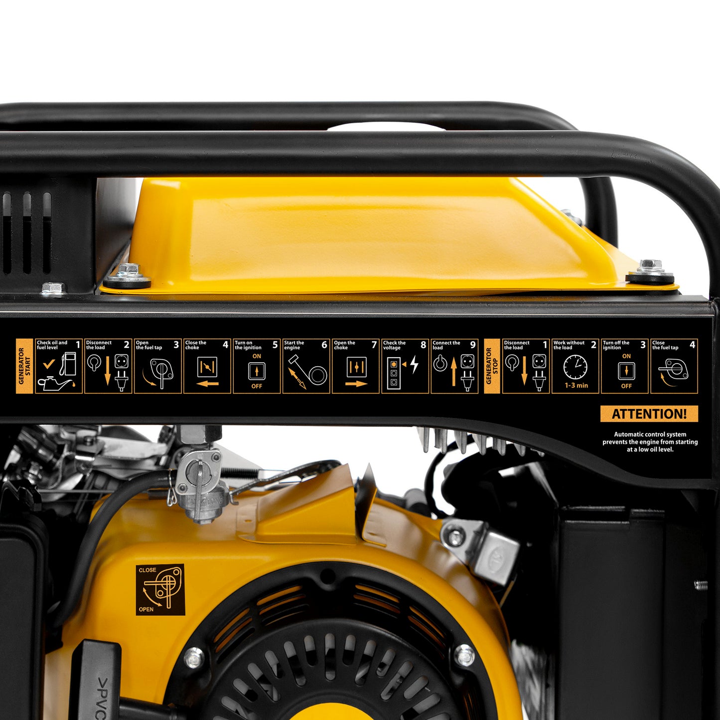 Generator cu invertor Denzel GT-2500iF, 2.5 kW, 230V, carcasa deschisa, pornire manuala, motor 212 cm³