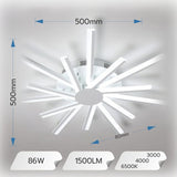 Plafoniera LED SUN 86W, 7100 lm, 3000K/4000K/6500K, 500 mm