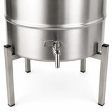 Butoi INOX 180L, AISI 304, capac clamp, robinet INOX