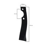 Cutit dreapta pentru ax Ø 23 mm, 230mm x 40mm