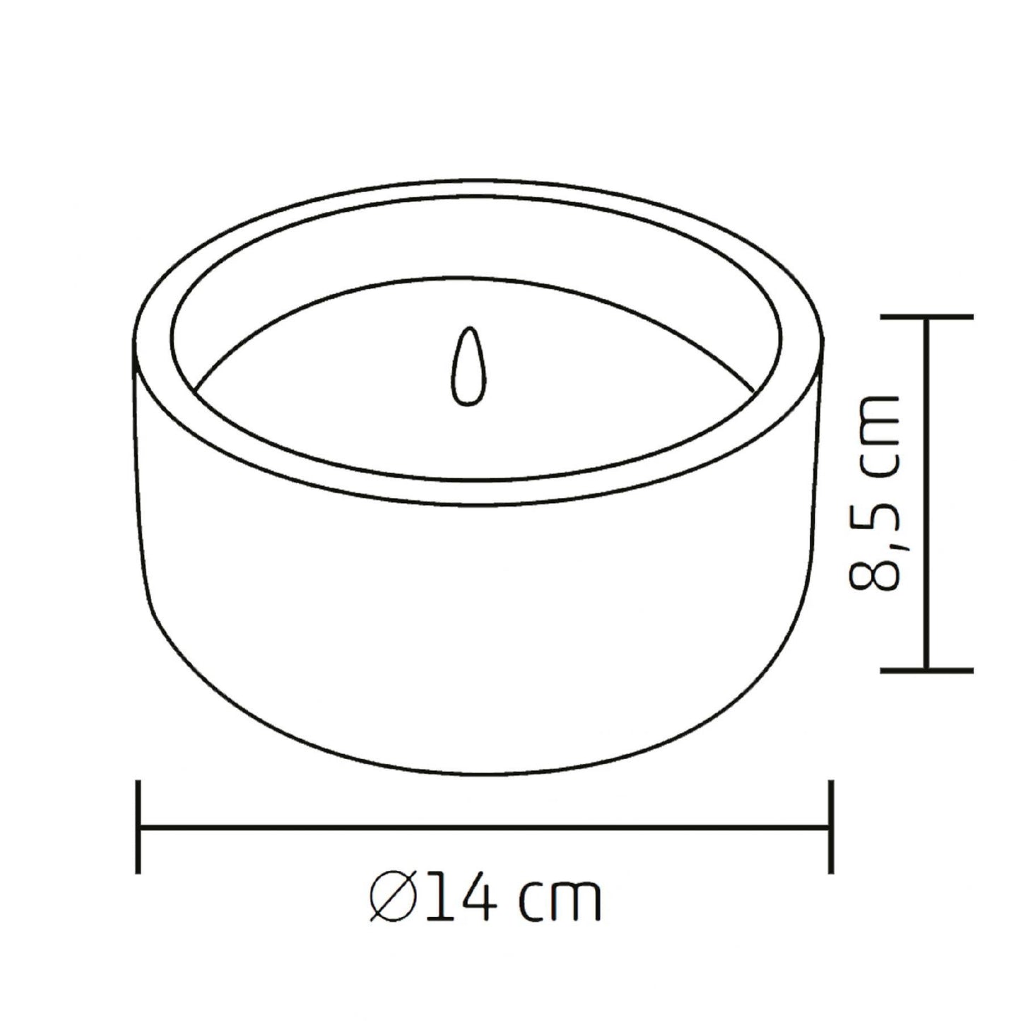 Candelă din piatră cu LED – Lumină alb cald, formă de flacără, cu timer