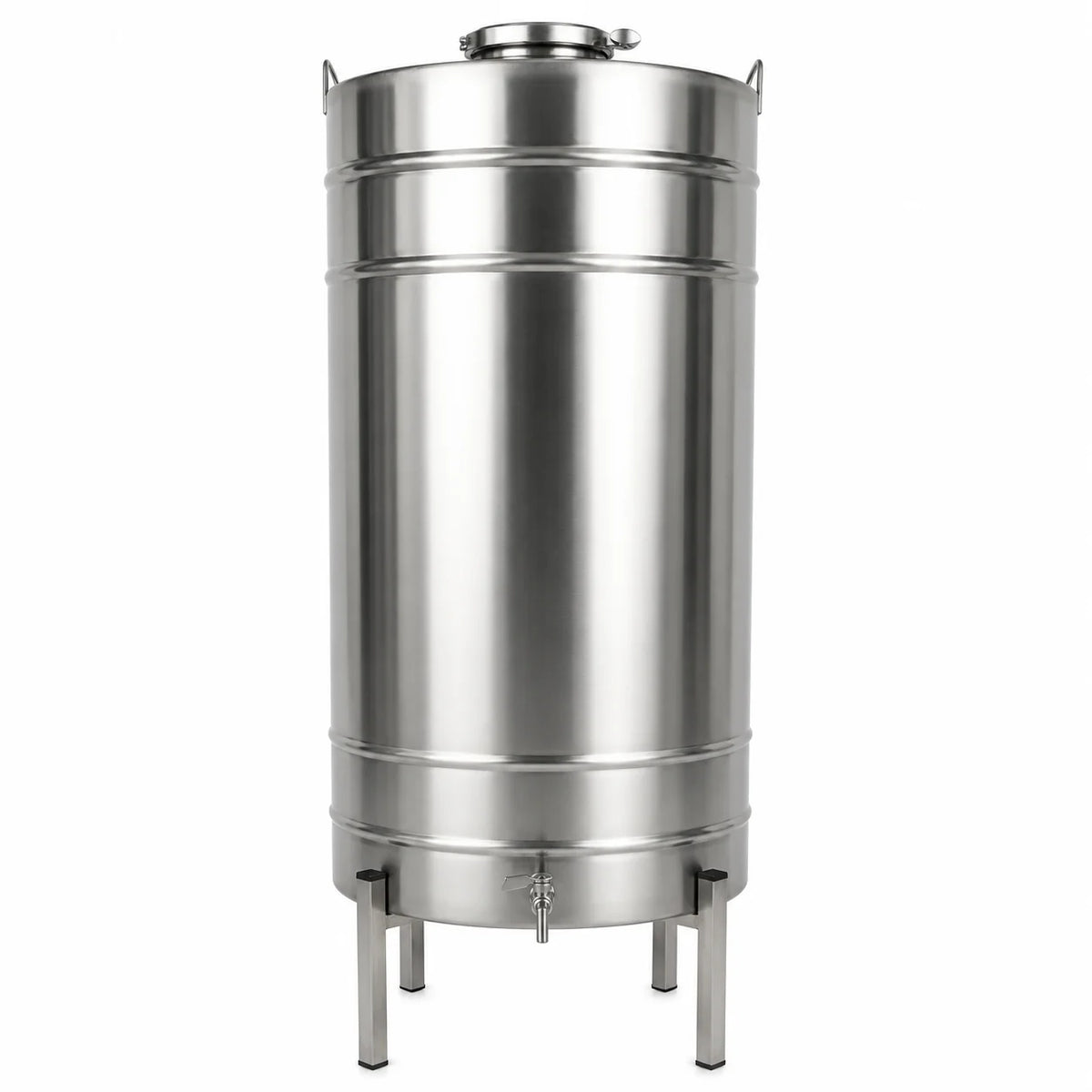 Butoi INOX 180L, AISI 304, capac clamp, robinet INOX