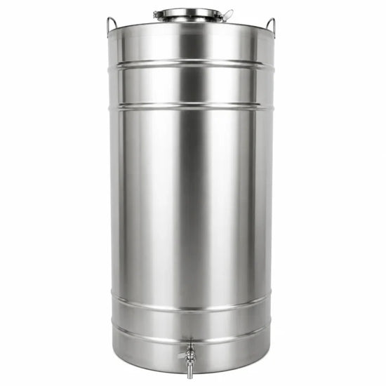 Butoi INOX 180L, AISI 304, capac clamp, robinet INOX