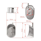 Adapatoare inox porci de ingrasat, 19x27x11 cm, cu valva automata