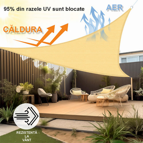 Umbrar patratal MESTERINO PE1800303 3x3 m 180g/mp UV