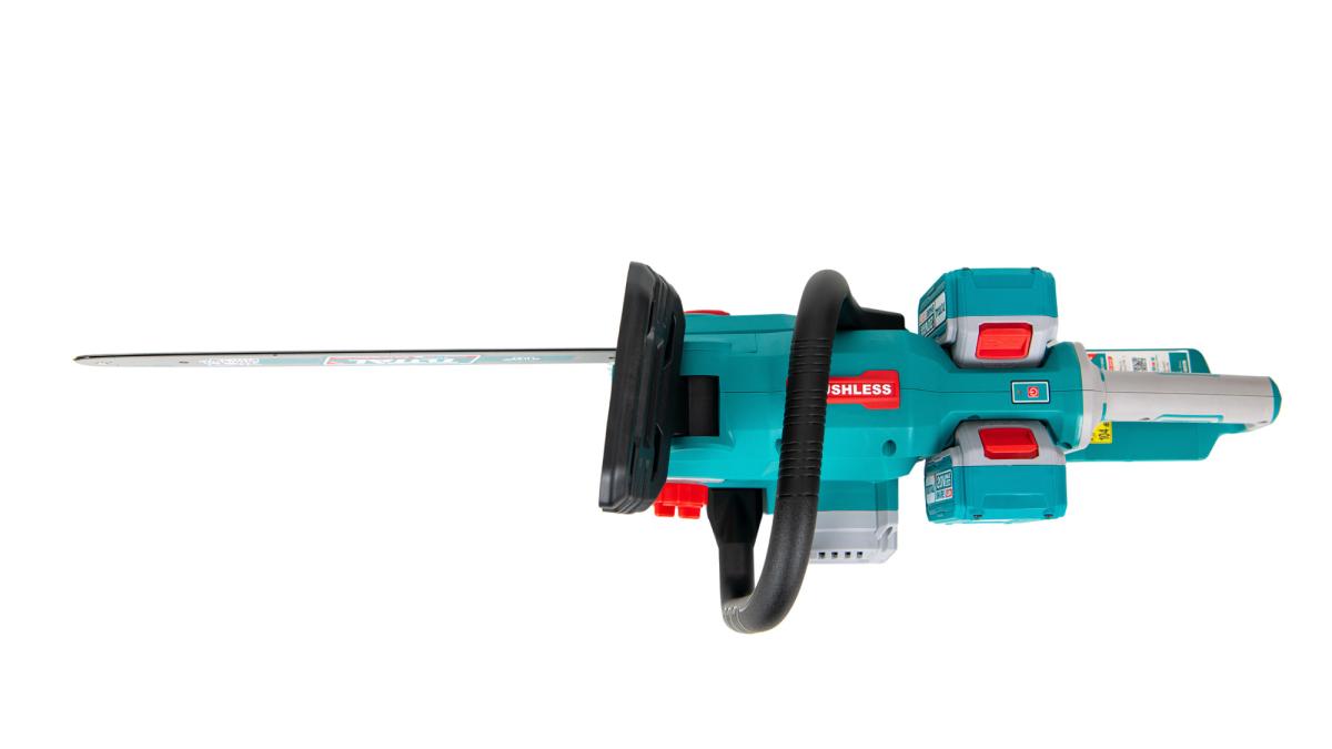 Drujba pe acumulator TOTAL 16", 40V Li-Ion, motor fara perii, 2 acumulatori 4.0Ah + incarcator dublu inclus