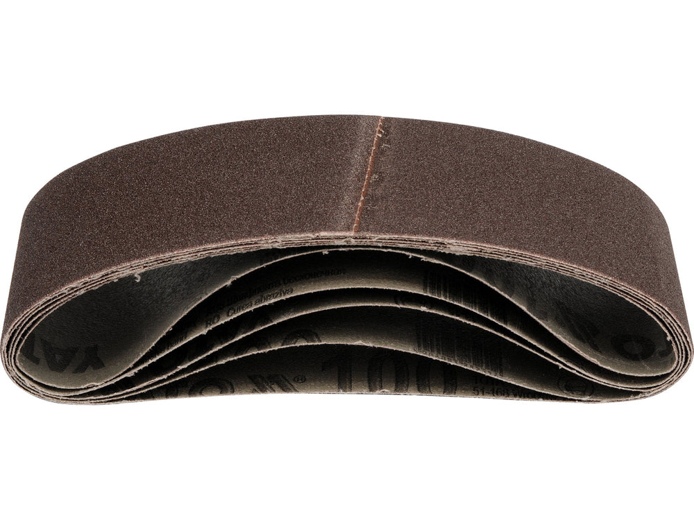 Banda abraziva continua P80, 75x533mm, suport panza, oxid de aluminiu – set 5 buc