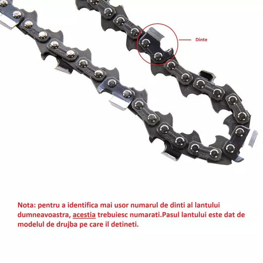 Lant pentru mini fierastrau cu acumulator, 14 dinti, compatibil universal