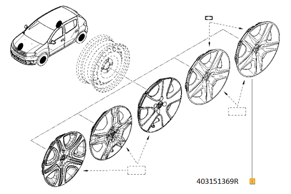 Capac Roată 16 inch, Compatibil Logan II/Sandero II, Renault