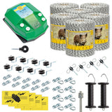 Pachet gard electric complet 6000m 7.2 Joule pentru animale salbatice fir izolatori maner poarta conectori