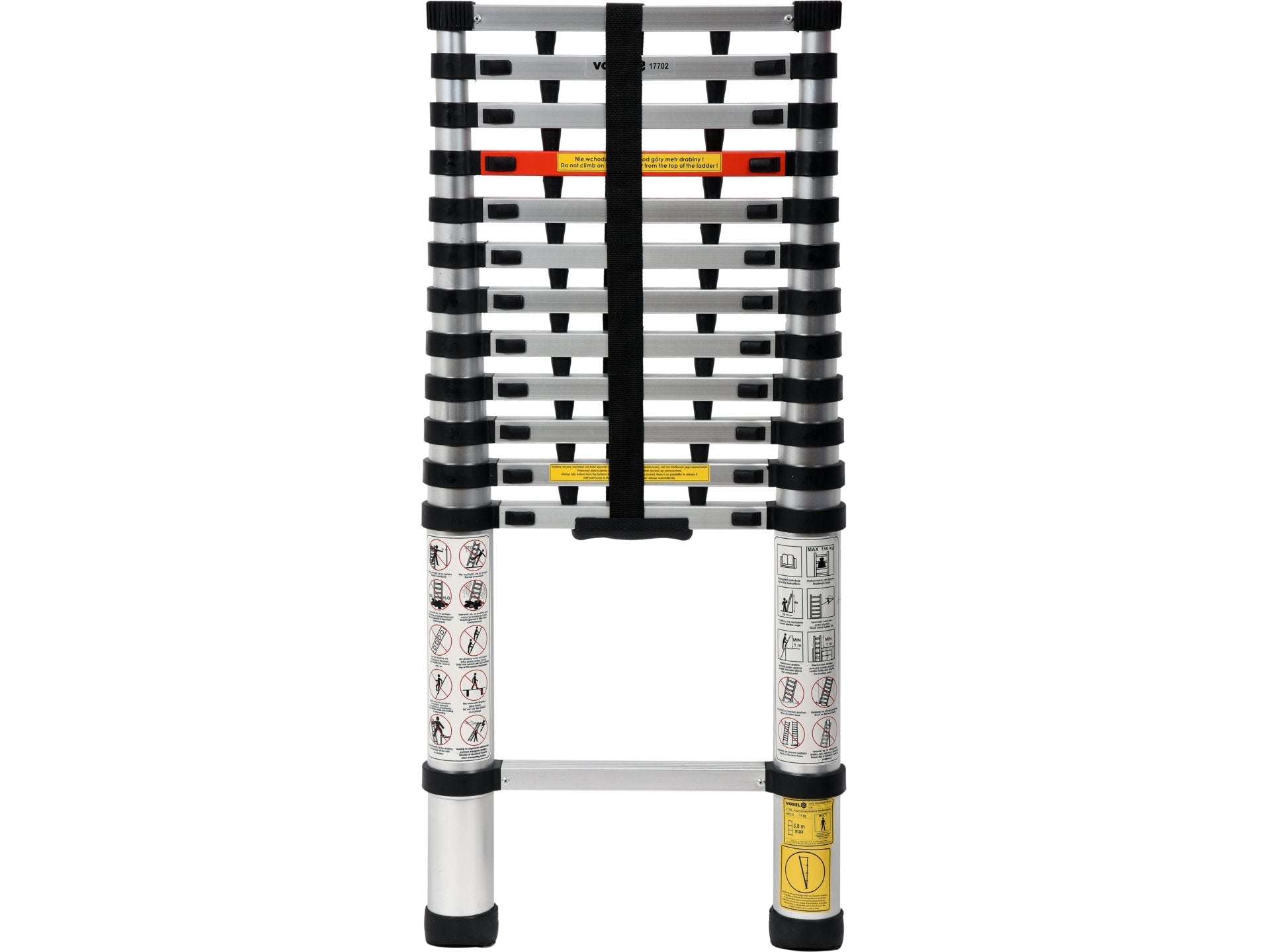 SCARĂ TELESCOPICĂ DIN ALUMINIU 3.8M, 13 TREPTE