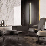 Aplica LED liniara perete neagra 25W, 1300 lm, 800x80 mm, 3000K