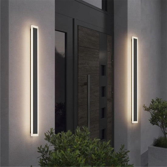 Aplica LED liniara perete neagra 25W, 1300 lm, 800x80 mm, 3000K