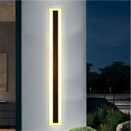 Aplica LED liniara perete neagra 25W, 1300 lm, 800x80 mm, 3000K