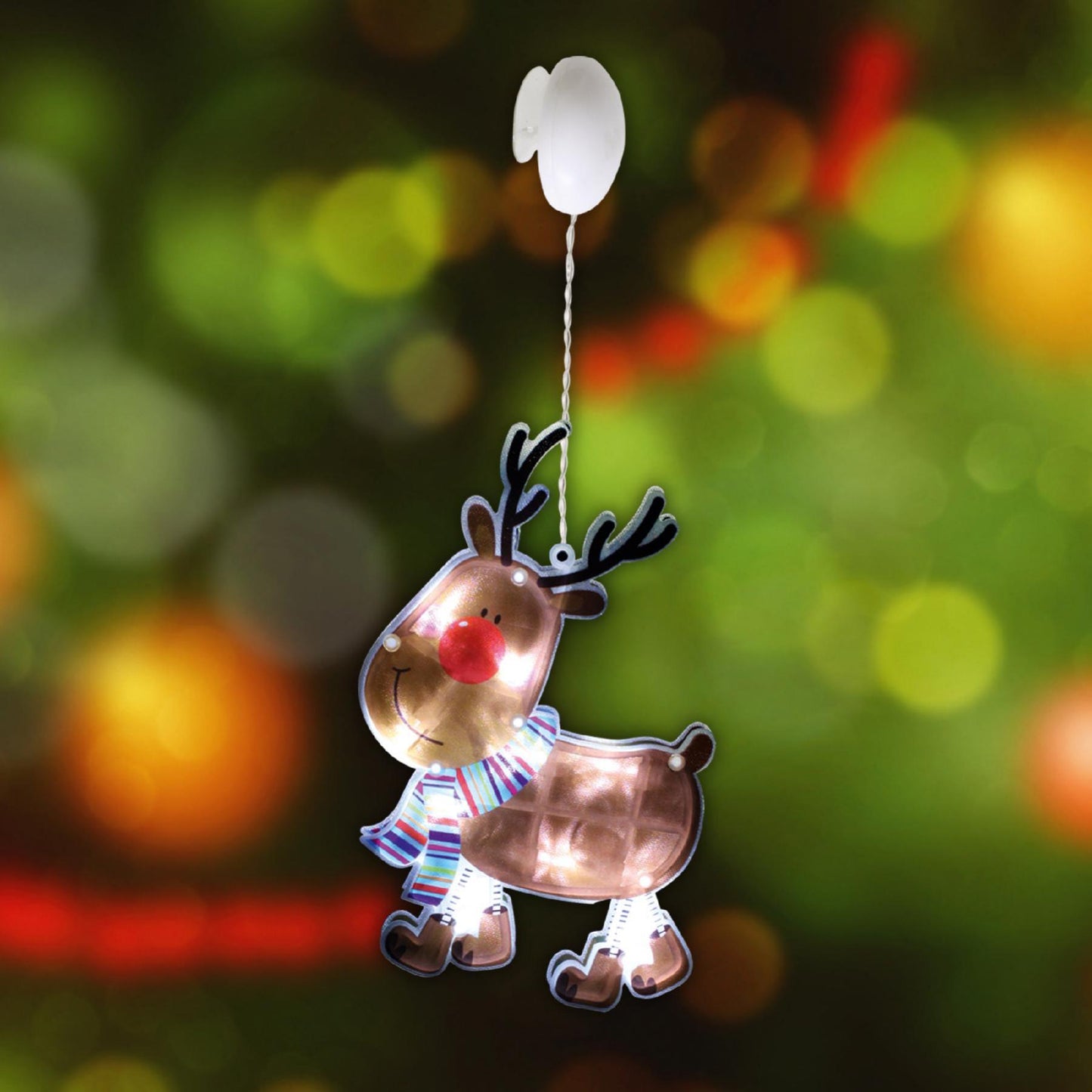 Decor Fereastra LED, 10 LED Alb, Suport Baterii Autoadeziv, Interior, KID311