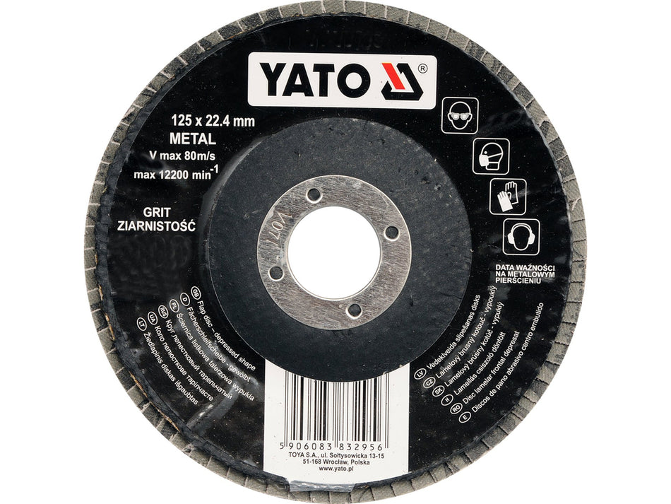 Disc lamelar slefuit 125mm, P80 – pentru lemn, metal si materiale plastice