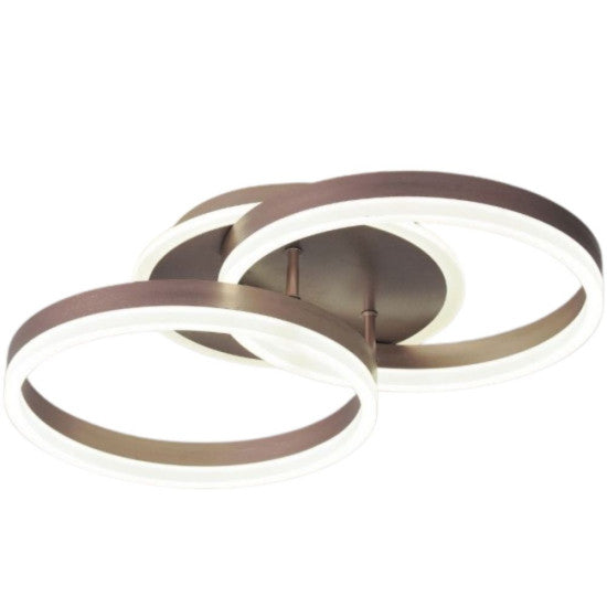 Lustra LED Dione Cafeniu 64W, 3800 lm, 300x300 mm, Telecomanda