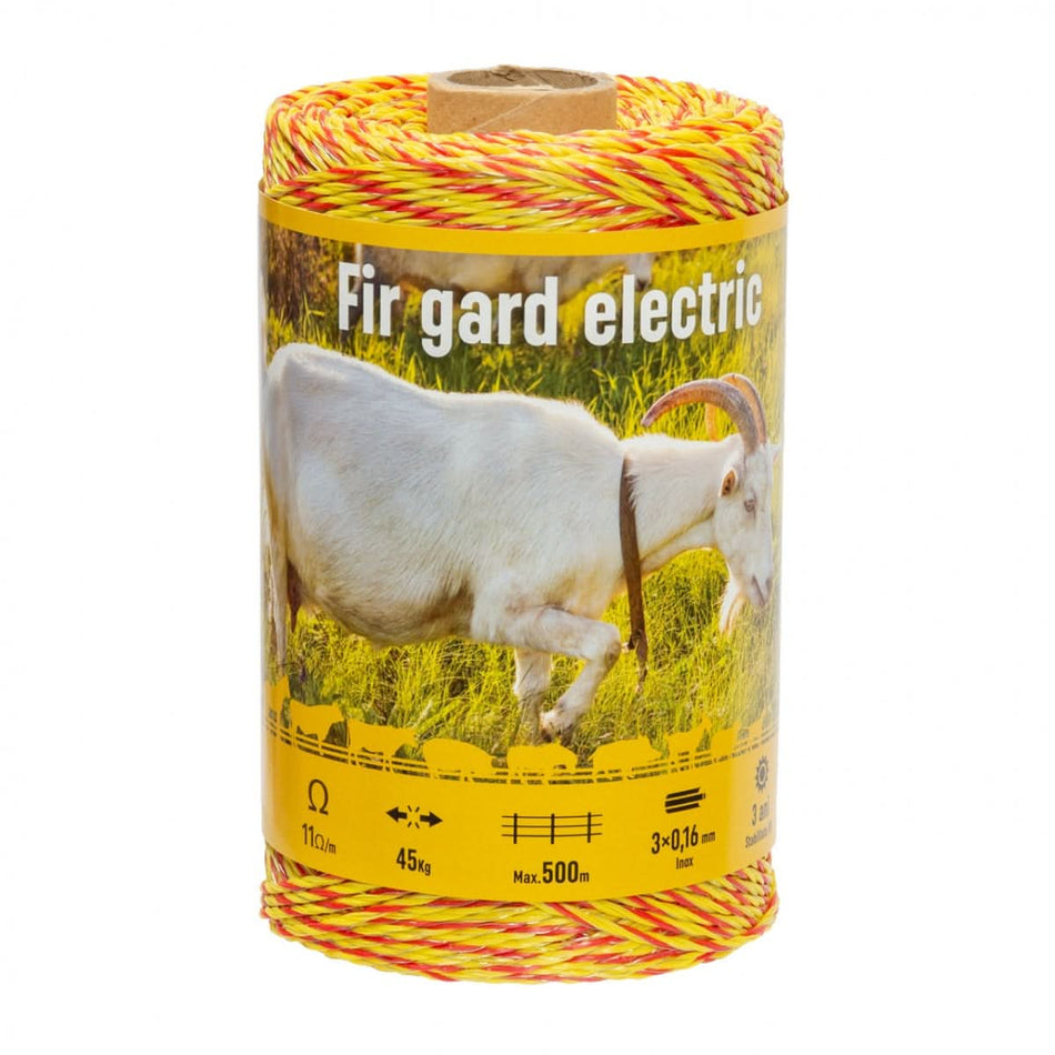 Fir gard electric 250 m, rezistenta 45 kg, rezistenta electrica 11 Ω/m