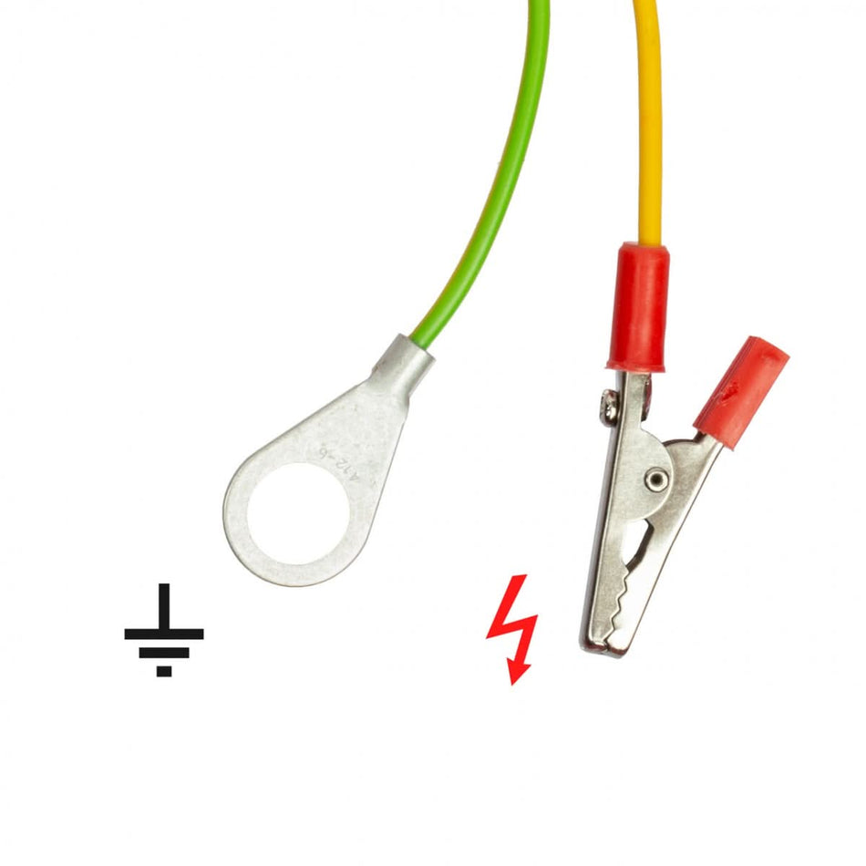 Cablu conexiune aparat gard electric gard + impamantare 1m, fir cupru 1,5 mm²