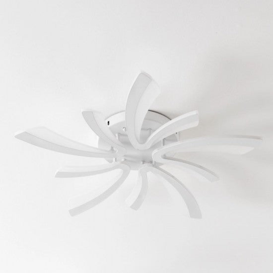Lustra LED 70W, 10 Brate, Telecomanda IR, 3 Culori, 700 mm