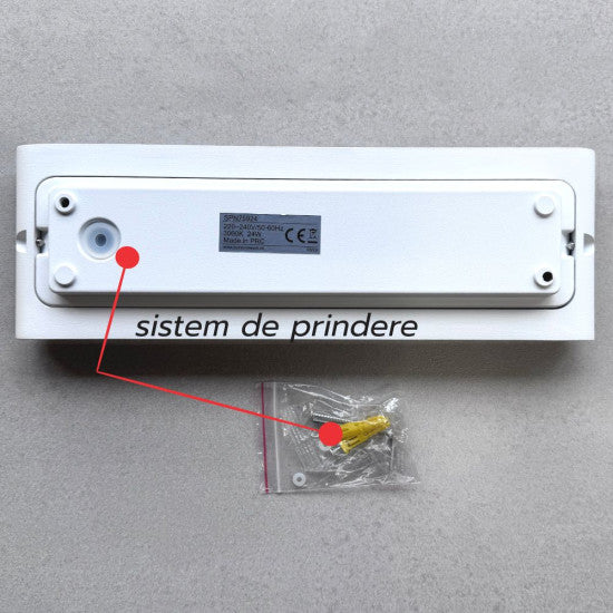 Aplica LED Long extra-plata, 24W, 2160 lm, 300x98x40 mm