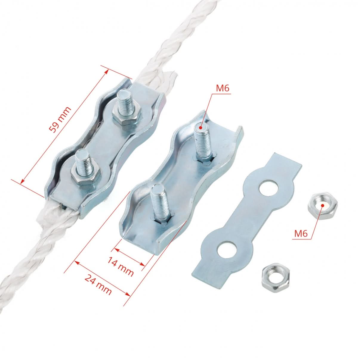 Conector frânghie gard electric 4-6mm, vândut la bucată