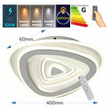 Plafoniera LED Halimede 105W, 6800lm, Ø400x400x60mm
